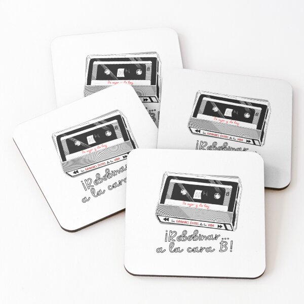 Vista previa del artículo con la obra «Casete retro. Frase en español, frase en castellano: rebobinar a la cara B. Grandes éxitos de tu vida. », diseñado y vendido por Rebeldía Pura.