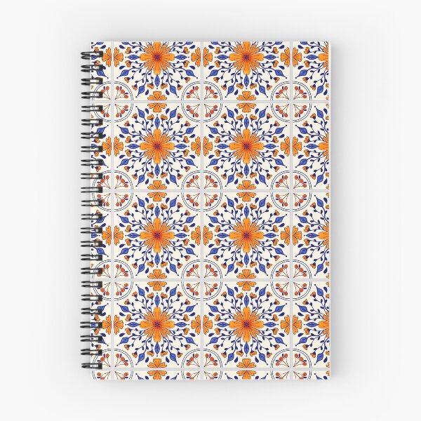 Item preview, Orange and blue ceramic faux tile designed and sold by Mgcn.