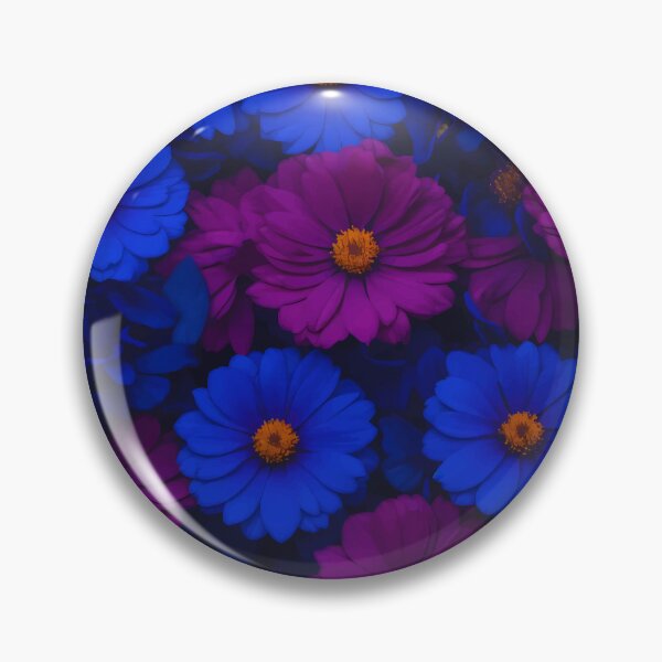 Item preview, FLORAL AND TROPICAL PATTERN O37 - Gift items and personal use / Flowers, Wild, Petals, Blue, Purple, Dark, Orange, Ornamented, Vector, Art designed and sold by LumDesignArt.