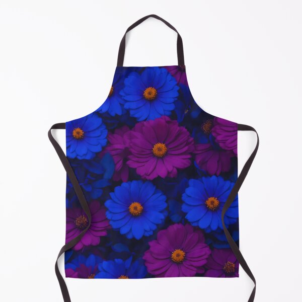 Item preview, FLORAL AND TROPICAL PATTERN O37 - Gift items and personal use / Flowers, Wild, Petals, Blue, Purple, Dark, Orange, Ornamented, Vector, Art designed and sold by LumDesignArt.