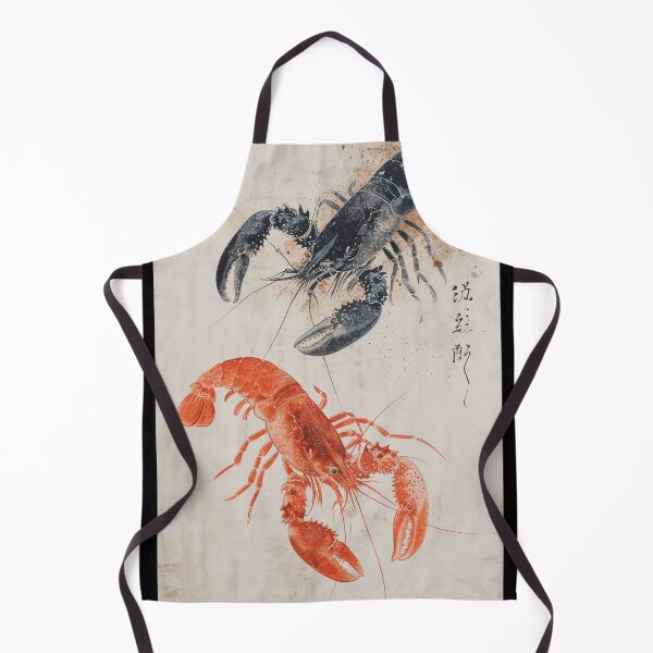 Item preview, Japanese Traditional Inspired Art Print two lobsters designed and sold by LagomCitron.