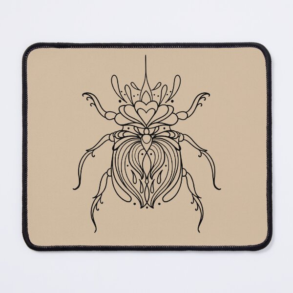 Item preview, Beautiful Horn Beetle Fine Line Stencil - Folk Art Inspired Symmetrical Design designed and sold by susyrdesign.