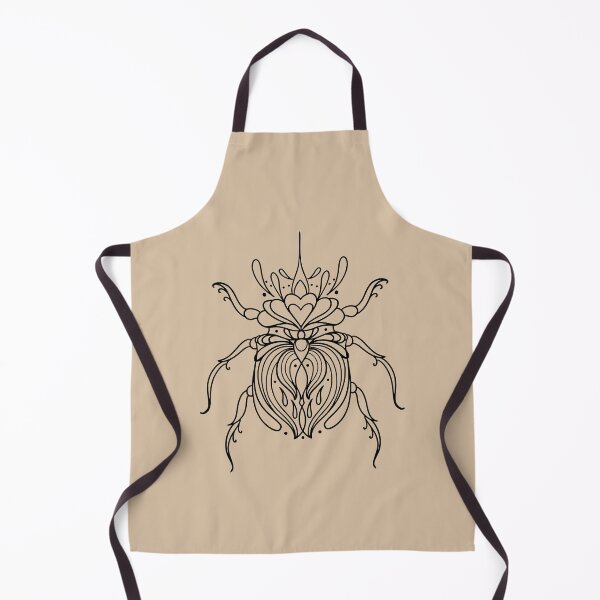 Item preview, Beautiful Horn Beetle Fine Line Stencil - Folk Art Inspired Symmetrical Design designed and sold by susyrdesign.