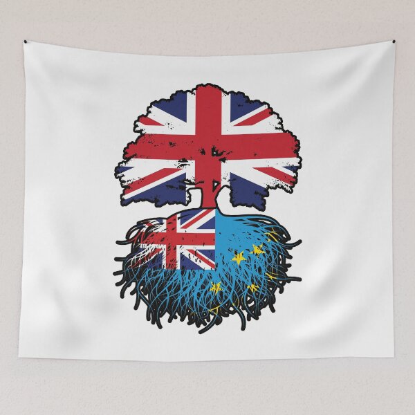 Item preview, Tuvalu Tuvaluan British UK Tree Roots Flag designed and sold by FlagX.