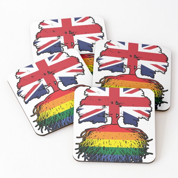 Item preview, Lgbtq Gay British UK United Kingdom Britain Tree Roots Flag designed and sold by FlagX.