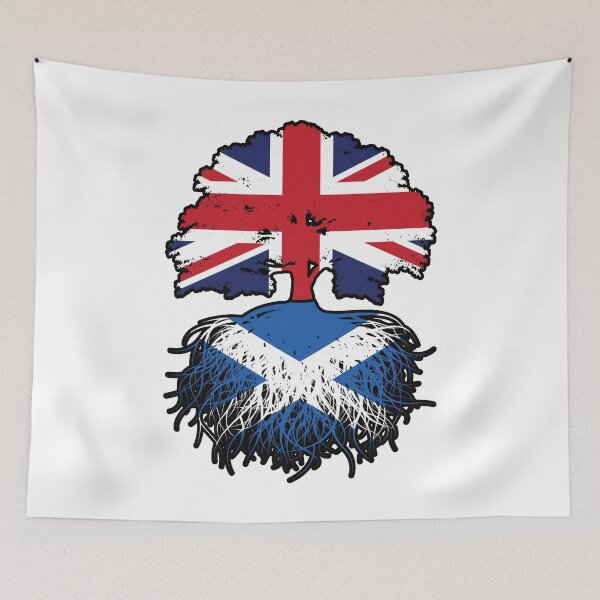 Item preview, Scotland Scottish British UK Tree Roots Flag designed and sold by FlagX.