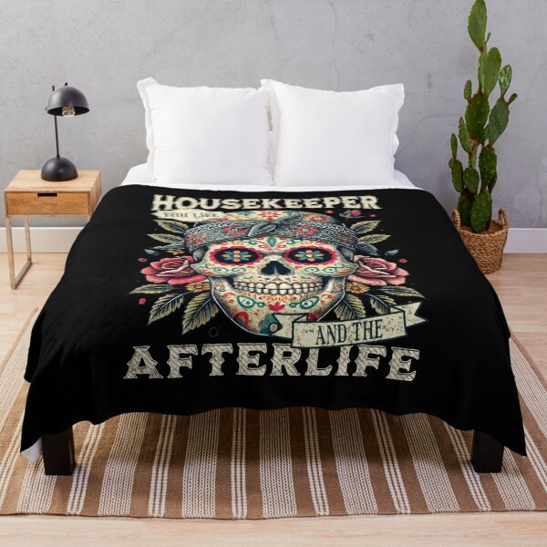 Item preview, Housekeeper for Life and the Afterlife Sugar Skull Día de los Muertos designed and sold by QuirkPrint.
