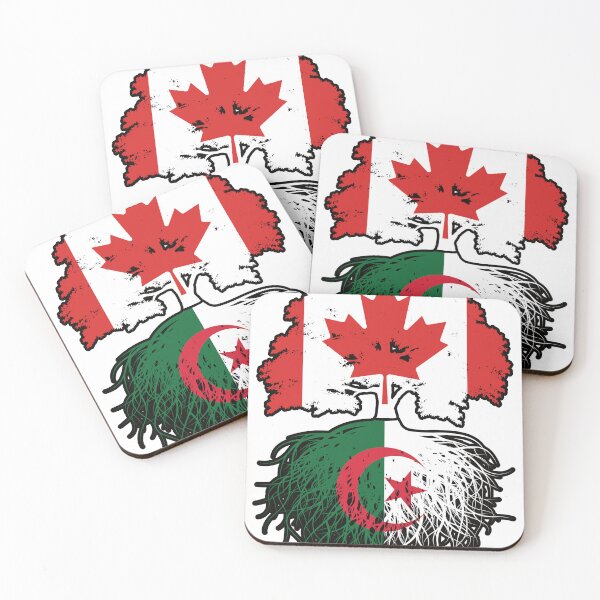 Item preview, Algeria Algerian Canadian Canada Tree Roots Flag designed and sold by FlagX.