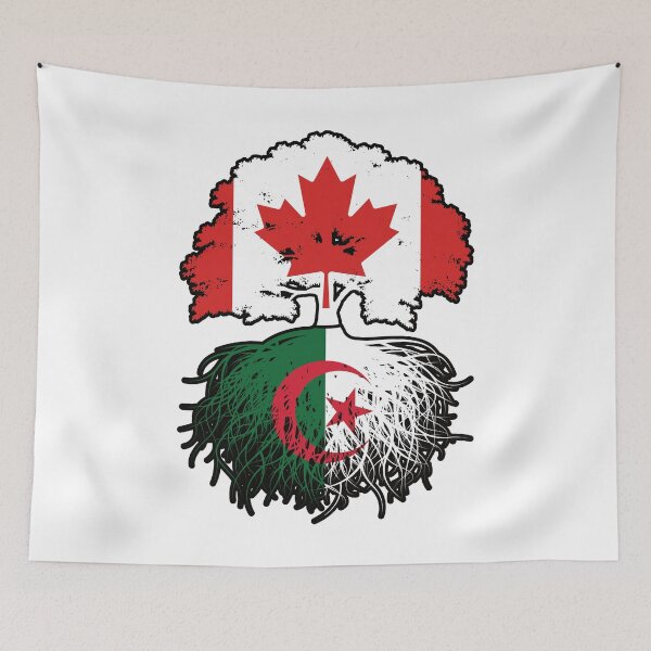 Item preview, Algeria Algerian Canadian Canada Tree Roots Flag designed and sold by FlagX.