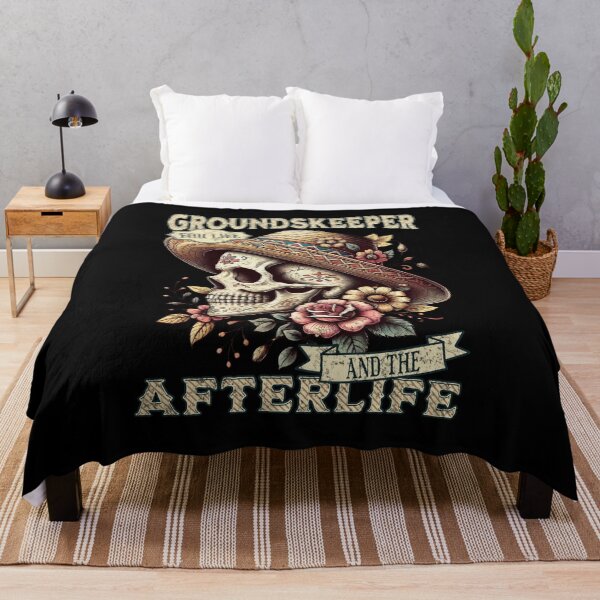 Item preview, Groundskeeper for Life and the Afterlife Sugar Skull Día de los Muertos designed and sold by QuirkPrint.