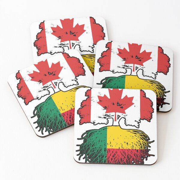 Item preview, Benin Beninese Canadian Canada Tree Roots Flag designed and sold by FlagX.