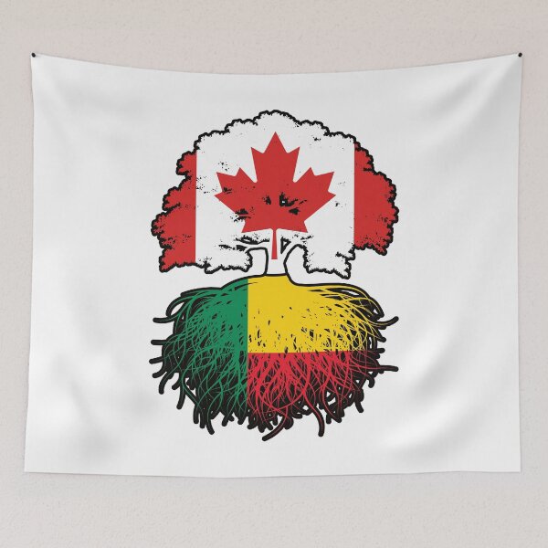 Item preview, Benin Beninese Canadian Canada Tree Roots Flag designed and sold by FlagX.