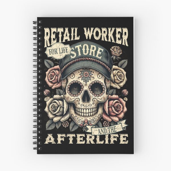 Item preview, Retail Worker for Life and the Afterlife Sugar Skull Día de los Muertos designed and sold by QuirkPrint.