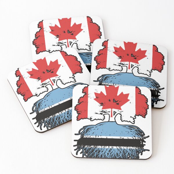 Item preview, Botswana Botswanian Canadian Canada Tree Roots Flag designed and sold by FlagX.