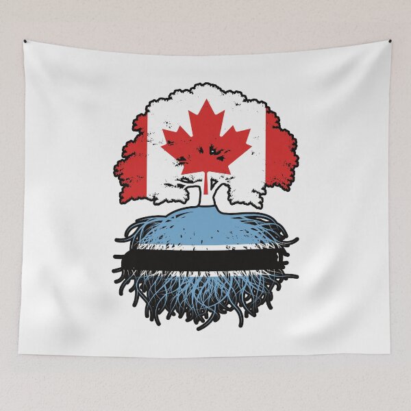 Item preview, Botswana Botswanian Canadian Canada Tree Roots Flag designed and sold by FlagX.