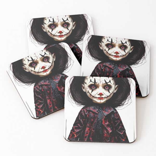 Item preview,  Creepy Horror Doll with Crimson Eyes and Haunted Stare designed and sold by Mido-artister.