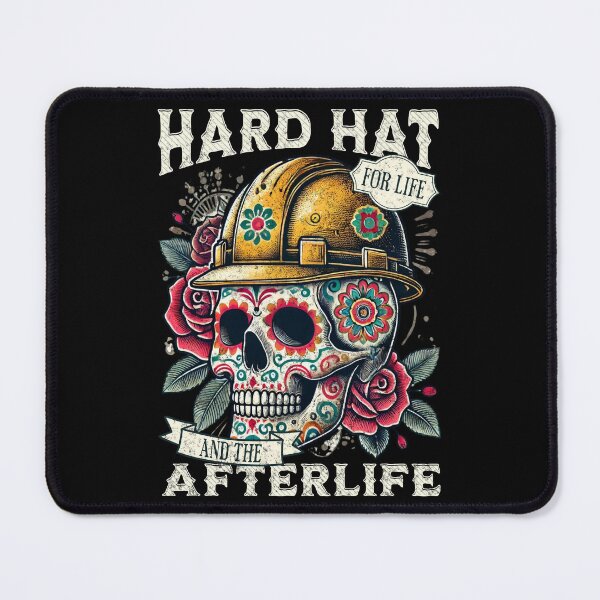 Item preview, Hard Hat for Life and the Afterlife Sugar Skull Día de los Muertos designed and sold by QuirkPrint.