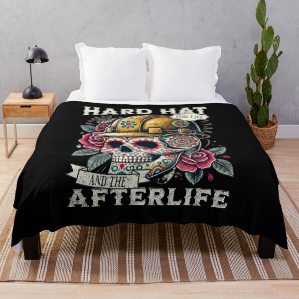 Item preview, Hard Hat for Life and the Afterlife Sugar Skull Día de los Muertos designed and sold by QuirkPrint.