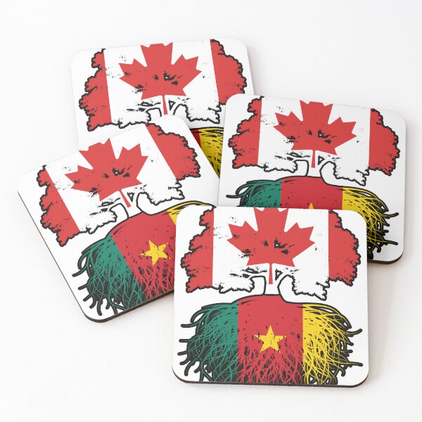 Item preview, Cameroon Cameroonian Canadian Canada Tree Roots Flag designed and sold by FlagX.