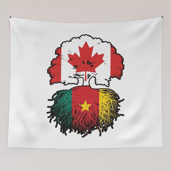 Item preview, Cameroon Cameroonian Canadian Canada Tree Roots Flag designed and sold by FlagX.