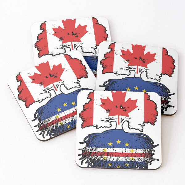 Item preview, Cabo Verde Cabo Verdean Canadian Canada Tree Roots Flag designed and sold by FlagX.