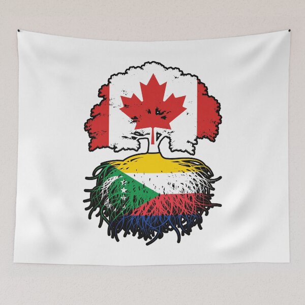 Item preview, Comoros Comorian Canadian Canada Tree Roots Flag designed and sold by FlagX.