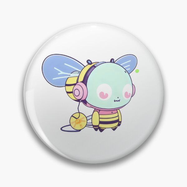 Item preview, Adorable Bee with Headphones - Kawaii Music Loving Bumblebee Design designed and sold by Cherry-Cat.