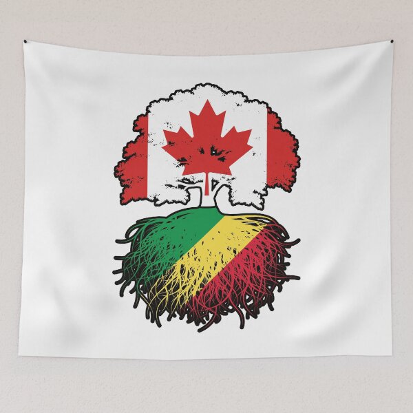 Item preview, Congo Congolese Canadian Canada Tree Roots Flag designed and sold by FlagX.
