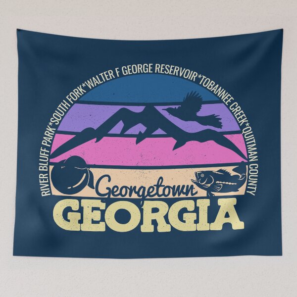 Item preview, Georgetown Georgia Sunset Retro Vintage Local Pride Logo designed and sold by CRHPOD20.