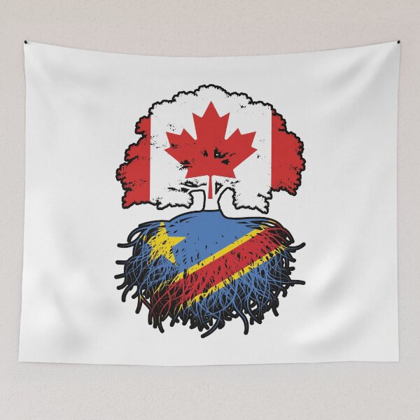 Item preview, Congo Congolese Canadian Canada Tree Roots Flag designed and sold by FlagX.