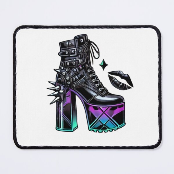 Item preview, CYBER GOTH AESTHETIC FUTURISTIC SPIKE COMBAT BOOT STICKER #1 designed and sold by Arts4U.