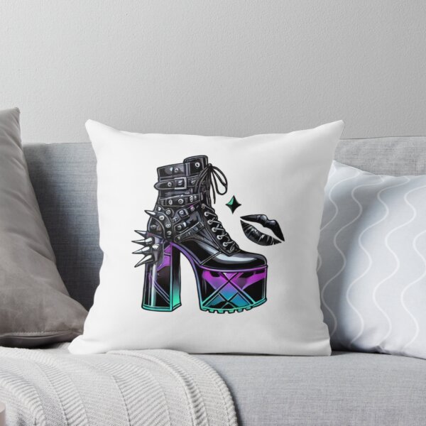 Item preview, CYBER GOTH AESTHETIC FUTURISTIC SPIKE COMBAT BOOT STICKER #1 designed and sold by Arts4U.