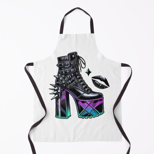 Item preview, CYBER GOTH AESTHETIC FUTURISTIC SPIKE COMBAT BOOT STICKER #1 designed and sold by Arts4U.