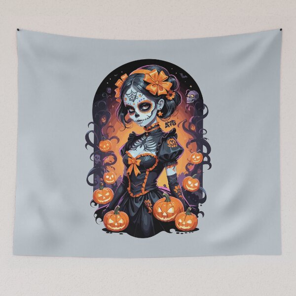 Item preview, Sugar Skull Girl Halloween 12 designed and sold by A78-Designs.