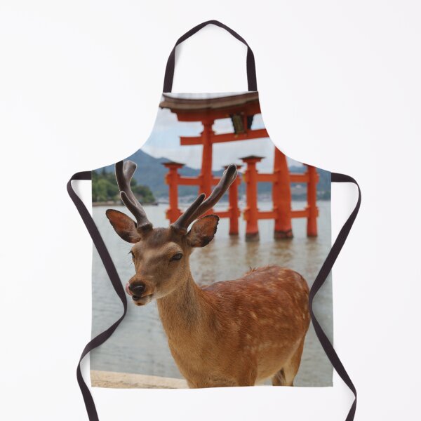 Item preview, Deer Sticking out Tongue with Red Torii Gate Background designed and sold by Custom Canvas Buff.