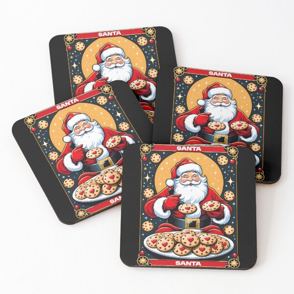 Item preview, Tarot Card Santa Claus Eating Cookies Funny Christmas designed and sold by ZNOVANNA.