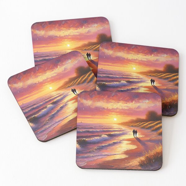 Item preview, Romantic Sunset Beach Walk designed and sold by Indigo-Alan.