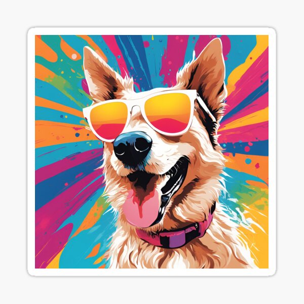 Item preview, Vibrant Happy Dog designed and sold by Harprints.Studio.