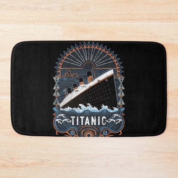 Aperçu de l'œuvre Souvenirs vintage en détresse du navire de croisière RMS Titanic 1912 créée et vendue par Flying Jake.