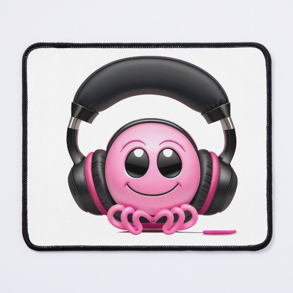 Item preview, Smiling Pink Octopus with Headphones - Cute Music Loving Octopus Design designed and sold by Cherry-Cat.