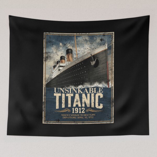 Item preview, Titanic Ship and Iceberg - Funny Vintage Memorabilia Design designed and sold by Flying Jake.