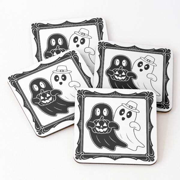 Item preview, Two Spooky Ghosts, Cute And Funny Picture in Frame designed and sold by ZIPsketch.