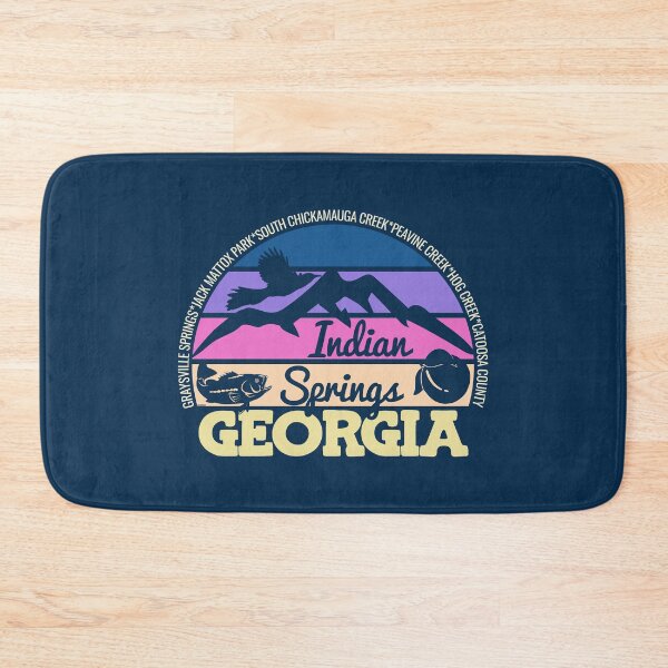 Item preview, Indian Springs Georgia Sunset Retro Vintage Local Pride Logo designed and sold by CRHPOD20.