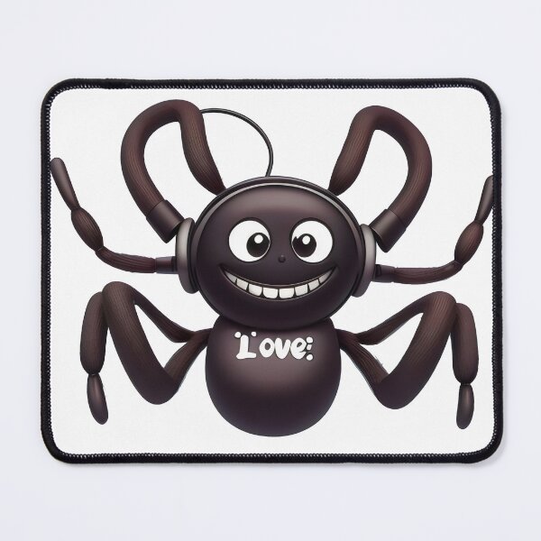 Item preview, Smiling Spider with Headphones - Fun and Quirky Love Spider Design designed and sold by Cherry-Cat.