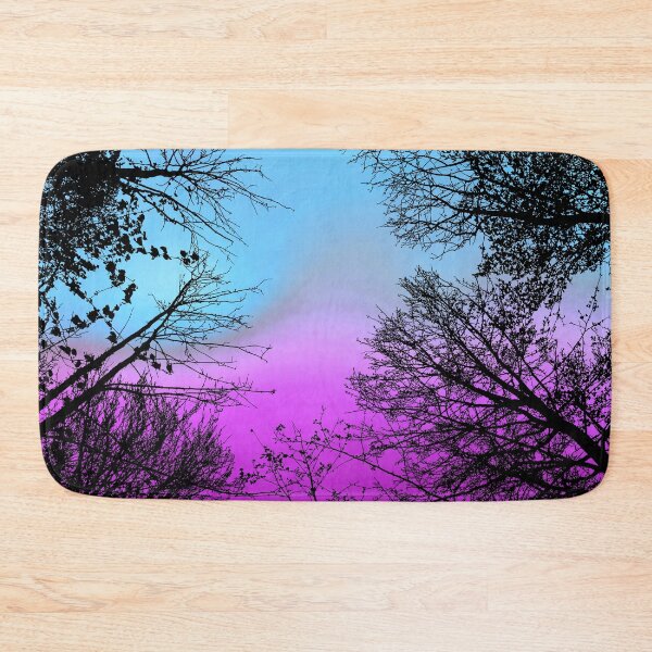Item preview, Serene Forest Treetops Silhouette with Blue and Magenta Sky designed and sold by Fredster1966.