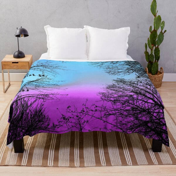 Item preview, Serene Forest Treetops Silhouette with Blue and Magenta Sky designed and sold by Fredster1966.
