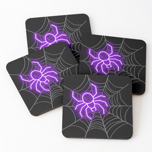 Item preview, Neon Spider On Spider Web Cute Pattern designed and sold by ZIPsketch.