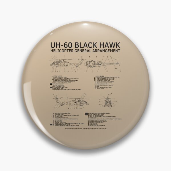 Item preview, UH-60 Black Hawk Military Helicopter Diagram Infographic designed and sold by MilitaryMart.
