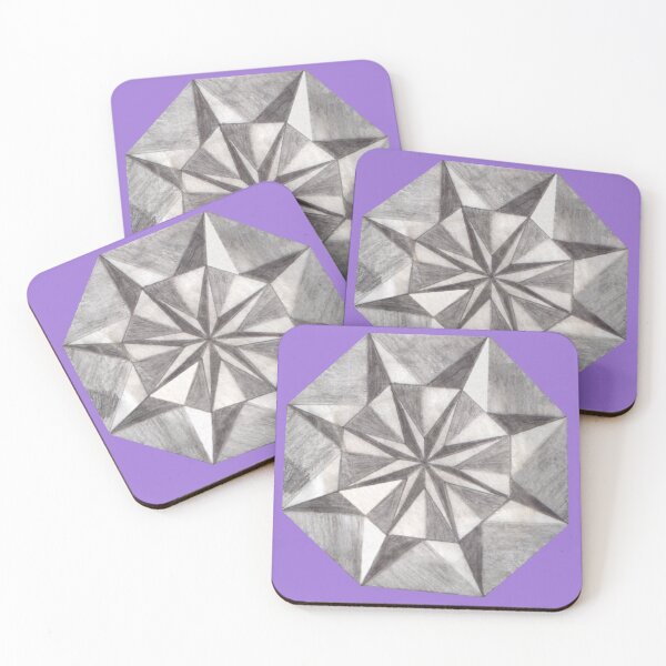 Item preview, Greyscale Eight-Point Star designed and sold by PridePhages.
