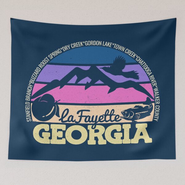 Item preview, LaFayette Georgia Sunset Retro Vintage Local Pride Logo designed and sold by CRHPOD20.